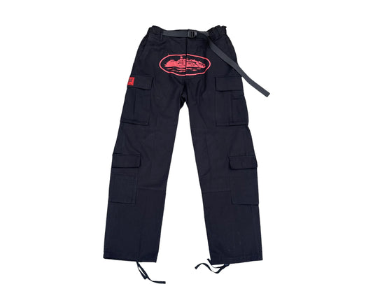 CORTEIZ ACLATRAZ CARGO PANTS (BLACK RED)