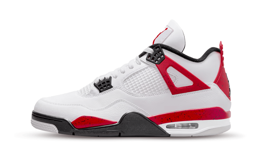 Jordan retro 4 white and red on sale