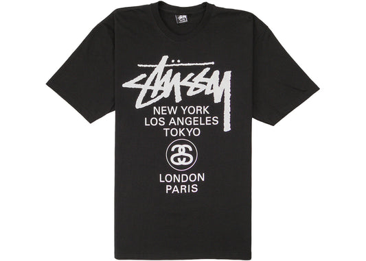 STUSSY WORLD TOUR TEE BLACK
