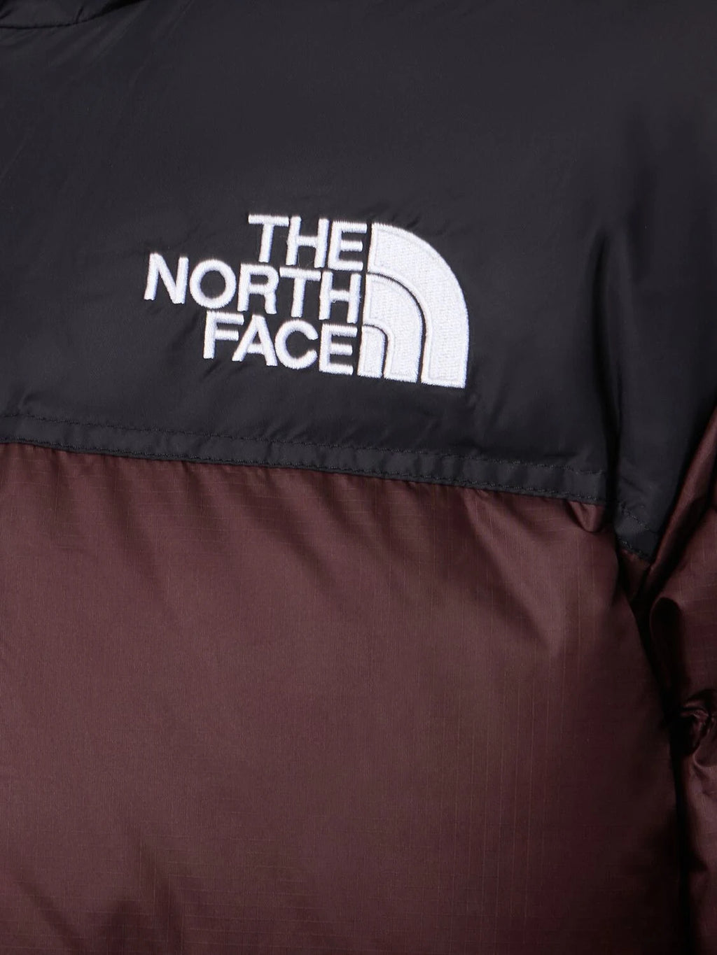 The North Face 1996 Retro Nuptse down puffer jacket in brown and black