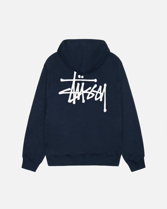 Stussy basic hoodie black discount