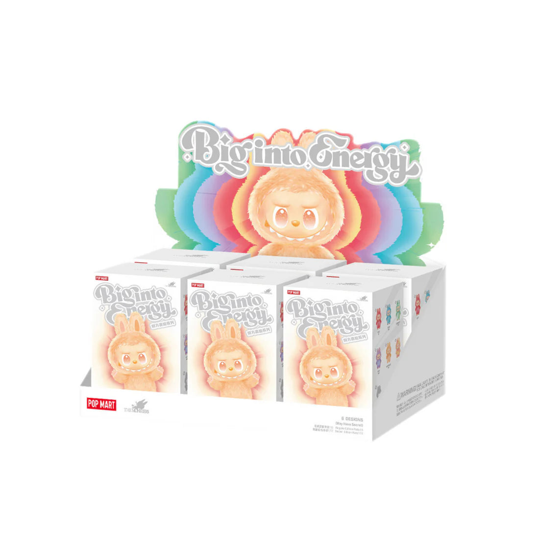 Pop Mart Labubu The Monsters Big into Energy Series Vinyl Plush Pendant case with 6 diferent designs ( might have a secret )