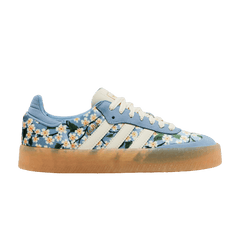 adidas Sambae Liberty London Floral Embroidery Blue Cream White (Women's)