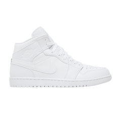 Jordan 1 Mid Triple White