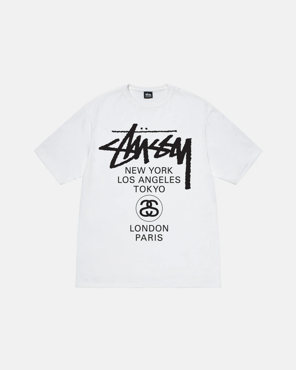 STUSSY WORLD TOUR TEE WHITE