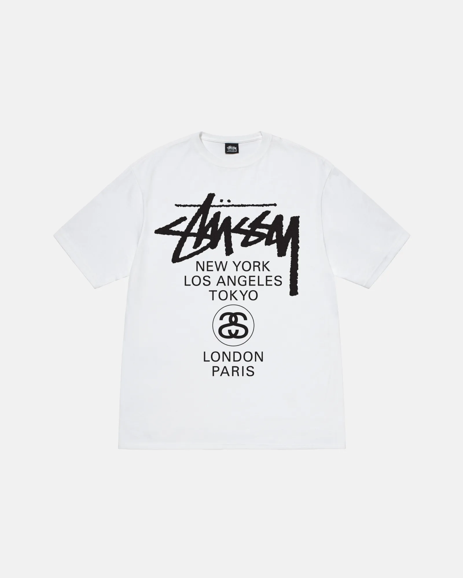 STUSSY WORLD TOUR TEE WHITE