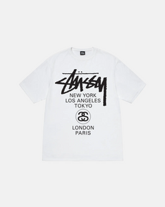 STUSSY WORLD TOUR TEE WHITE