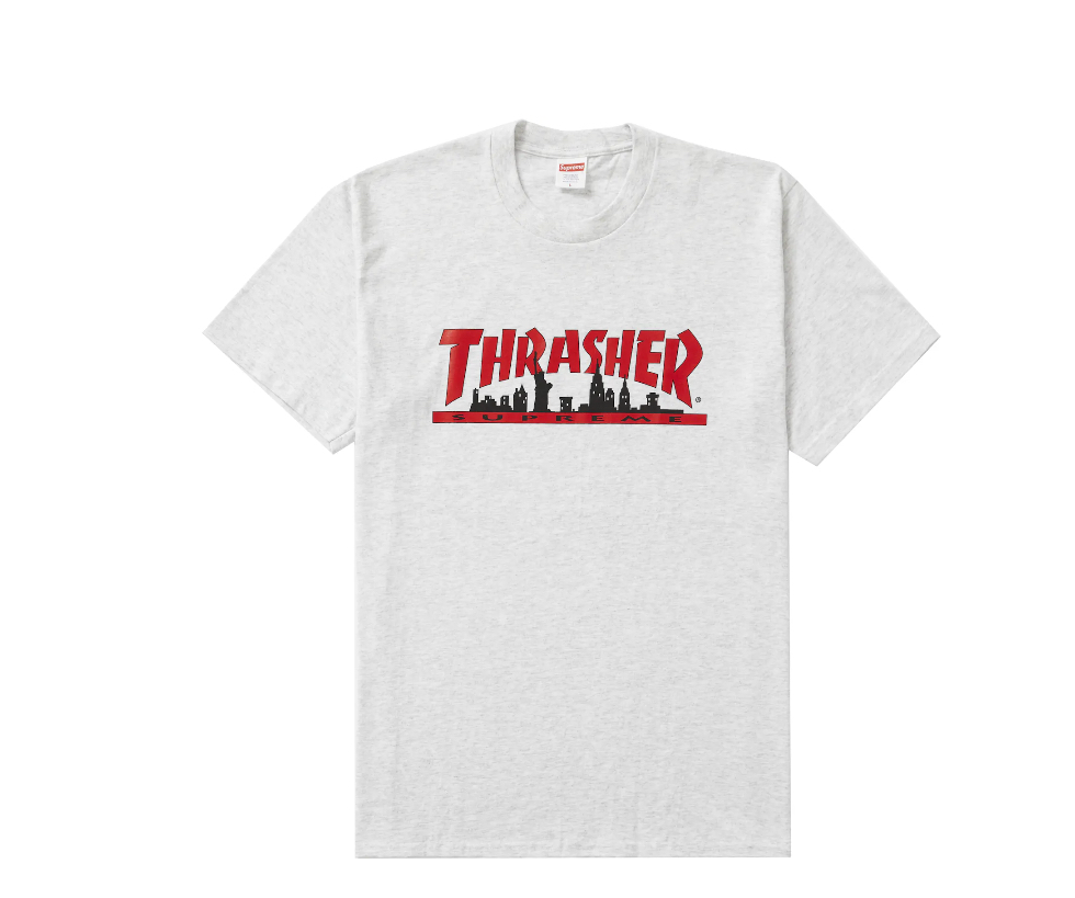 Supreme Thrasher Skyline Tee Ash Grey