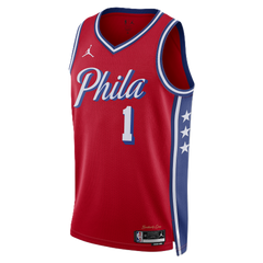 Nike Harden Philadelphia 76ers NBA Statement Jersey Red