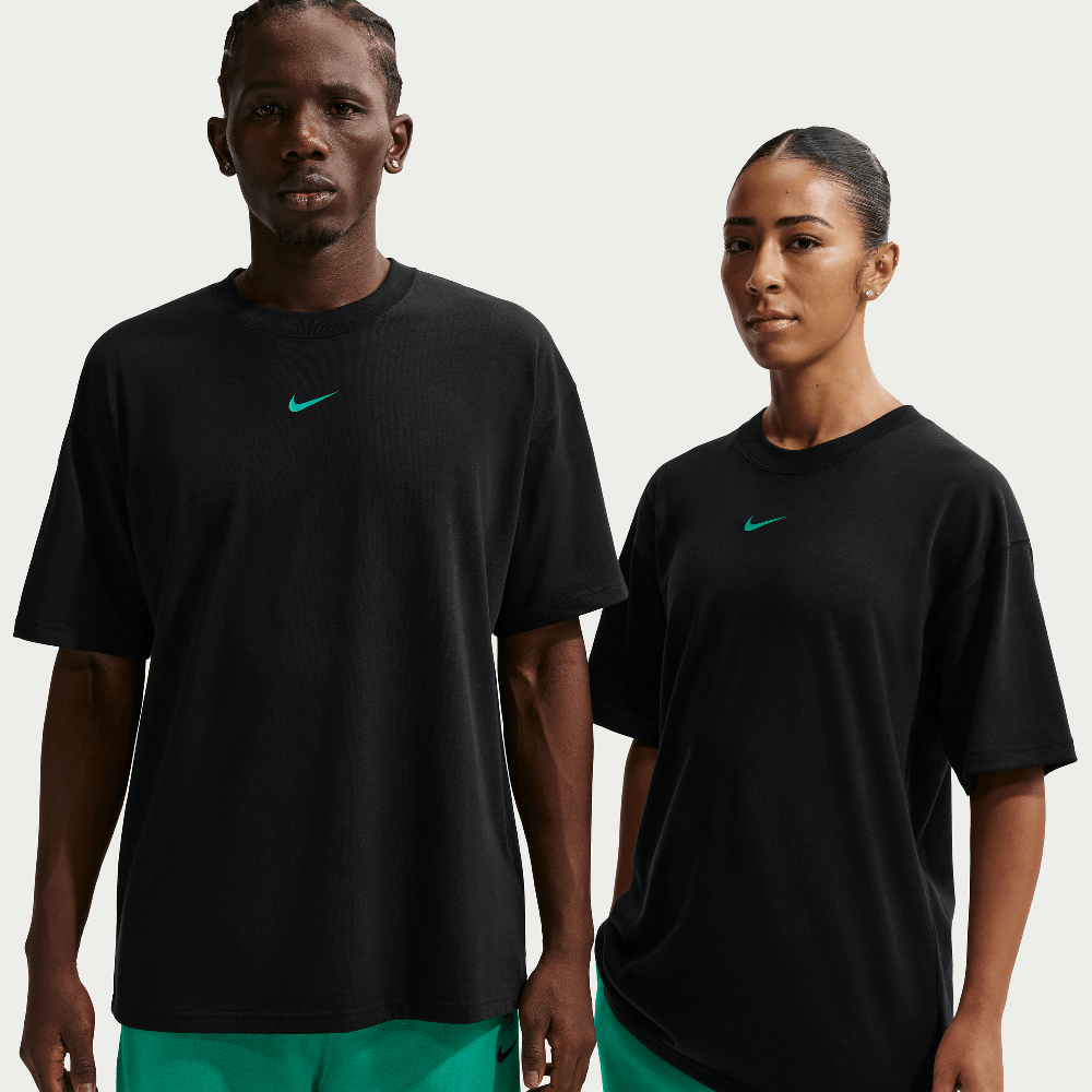 nike black and green t shirt