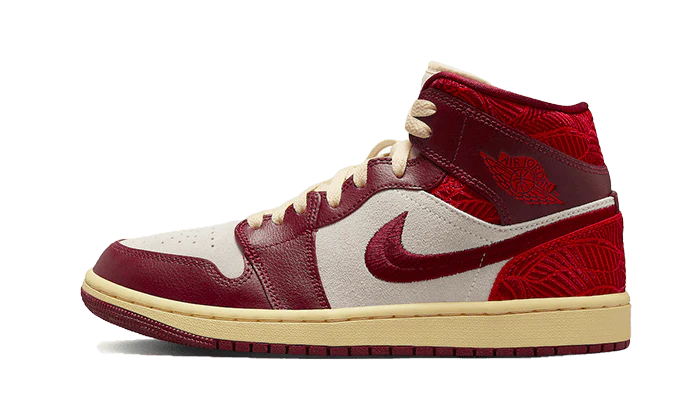 Air Jordan 1 Mid SE Tiki Leaf Team Red (W)