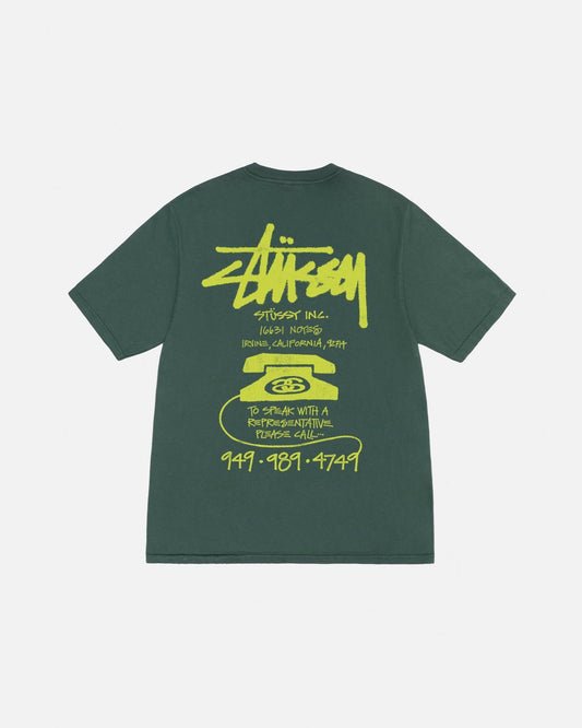 STUSSY  OLD PHONE TEE PIGMENT DYED