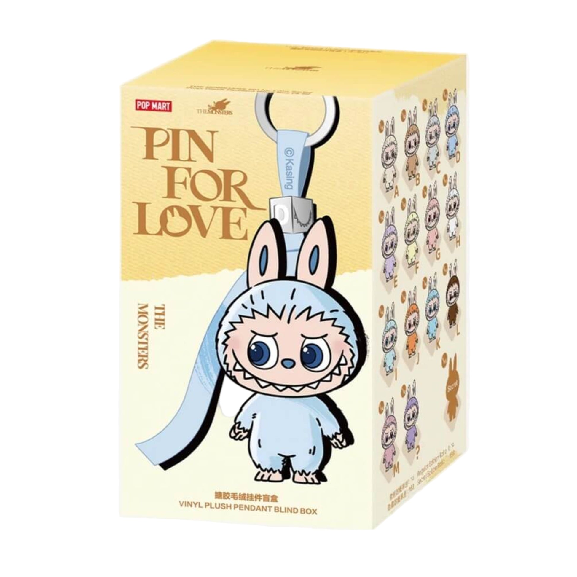 Pop Mart Labubu The Monsters Pin for Love Series Vinyl Plush Pendant (A-M) Single Blind Box