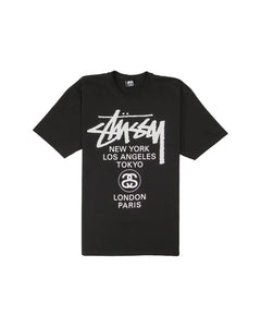 STUSSY WORLD TOUR TEE BLACK