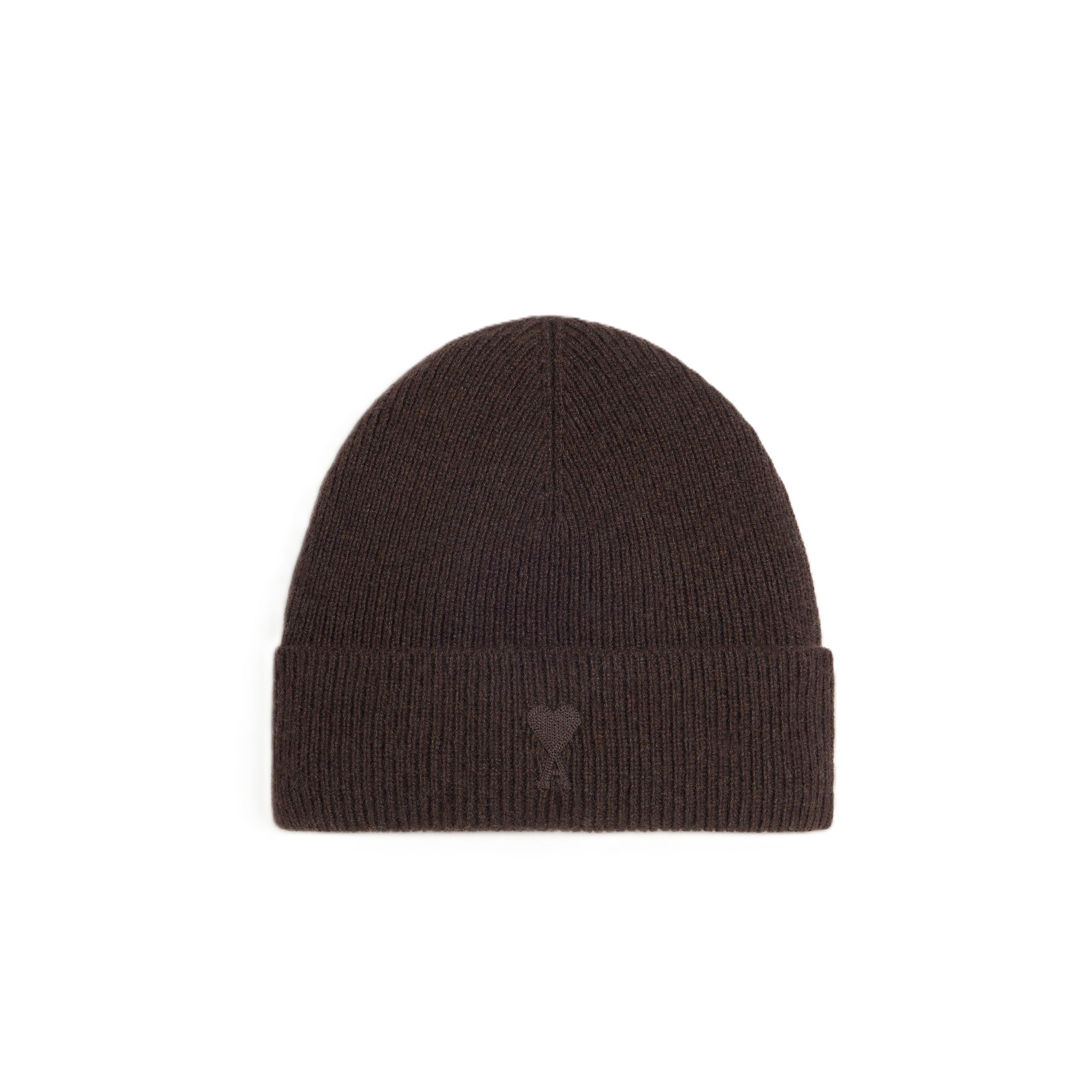 Ami Paris Cashmere Beanie Dark Coffee