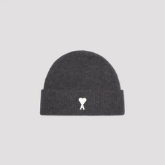 Ami Paris Beanie Grey White