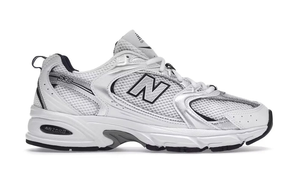 New Balance 530 White Silver Navy