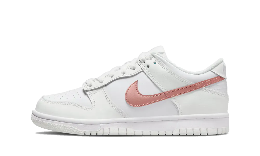 Nike Dunk Low White Pink Bronze Swoosh (GS)