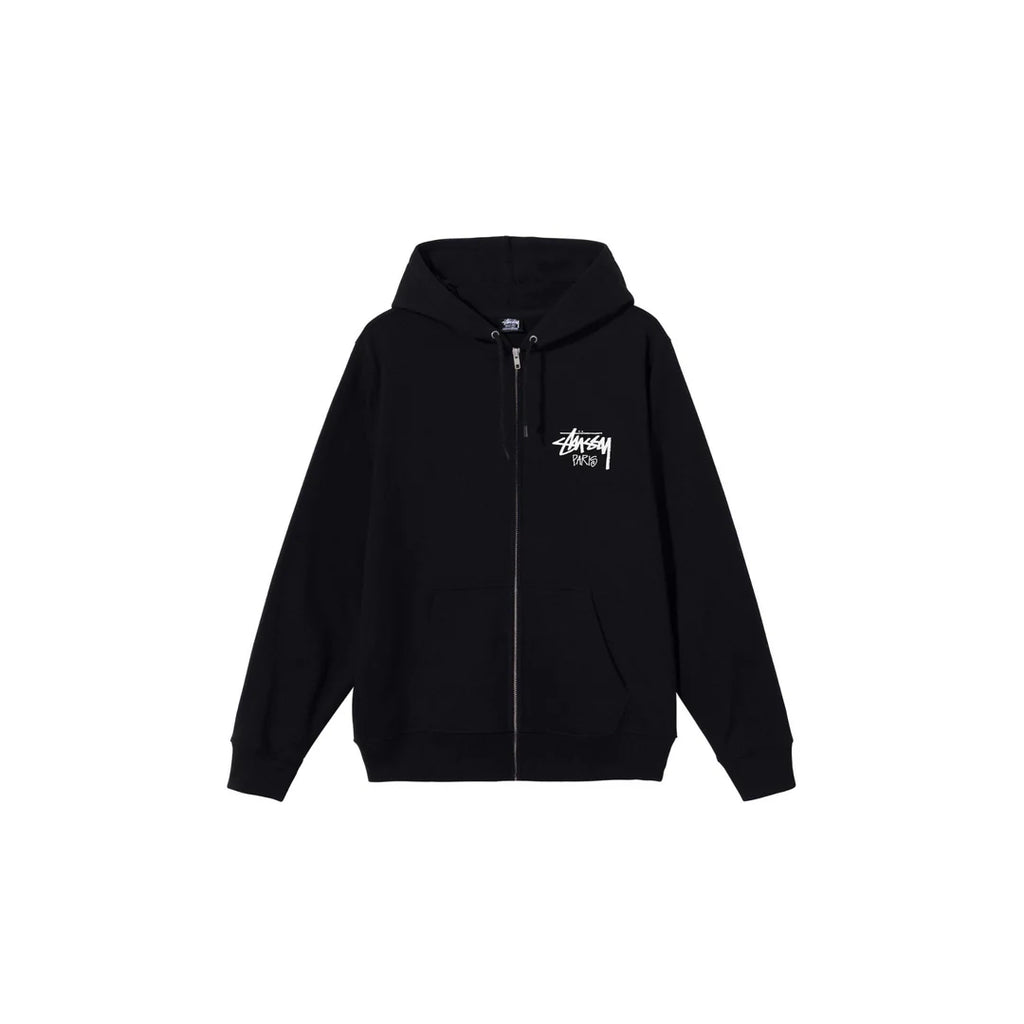 Stussy Paris Zip Hoodie Black