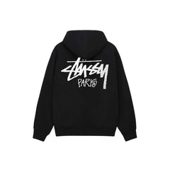 Stussy Paris Zip Hoodie Black